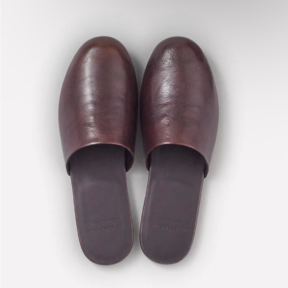 Japanese Arts and Science Brown Leather Slip-On